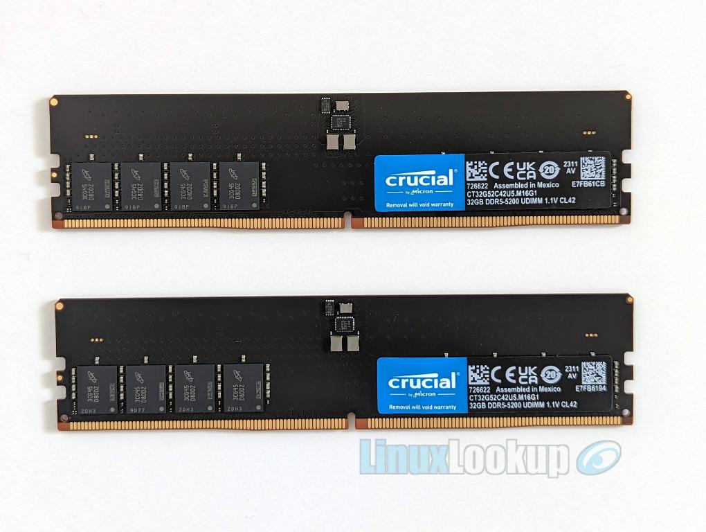 Crucial DDR5-5200 64GB Memory Kit Review | Linuxlookup